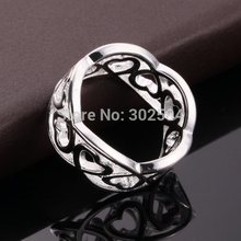 LYR02 Christmas hot wholesale retro Heart lovely 925 sterling silver women ring high quality fashion classic