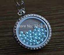 100pcs3MM Mix colors Pearl Dangle for Floating Charm Living Locket Chains Charm Bracelets 10