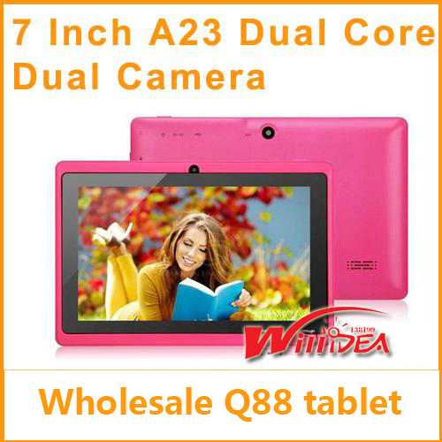 Free Shipping A23 dual core MID Cheap Q88 7 inch Touch Capacitive Screen Android 4 2