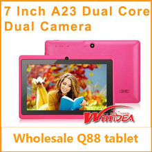 Free Shipping A23 dual core MID Cheap  Q88 7“ inch  Touch Capacitive Screen  Android 4.2  dual Camera Wifi 1.2GHz new Tablet PC