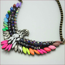 Free Shipping 2014 Newest Bohemian Color Drill The Eagle Pendant Necklace Vners Fashion Jewlery Items Brand