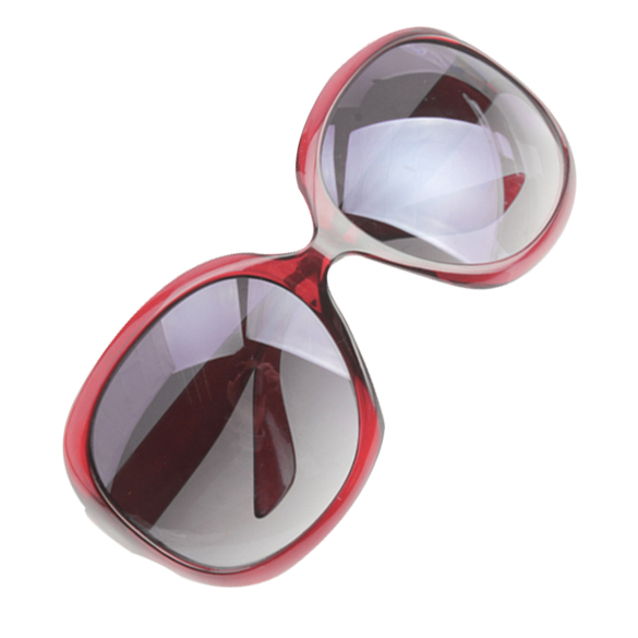 Nova moda grande Eyewear lente ciano mulheres vinho moldura vermelha óculo