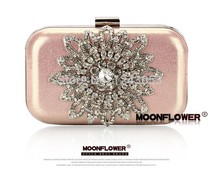 4 Colors Vintage Noble Women s Diamond Sunflower PU Evening Clutch Bags Good Quality Hard Package