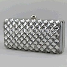 Top Quality New Fashion Women s Handbags Plaid Both Sided Crystal Hard Case Clutch Wallet Evening