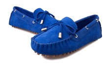 Women’s genuine Peas driving slip-on Loafers lady flat shoes