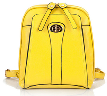 High School College Girl Student Book Bag Backpack PU Leather Black Cute Party Favors Minions Backpack