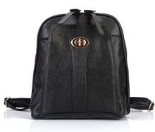High School College Girl Student Book Bag Backpack PU Leather Black Cute Party Favors Minions Backpack