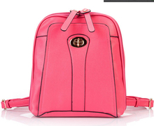 High School College Girl Student Book Bag Backpack PU Leather Black Cute Party Favors Minions Backpack