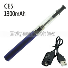 Ego Electronic Cigarette CE5 Clearomizer/Vaporizer e-cigarette Atomizer 650mah/900mah/1100mah/1300mah usb Charger Free Shipping