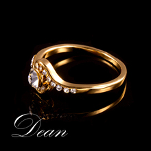 Romantic Jewelry ring 18K Gold Plated fashion Bijoux women accessories simple Pretty Girl love fashion jewerly