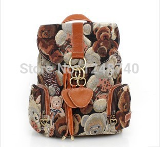 The new 2014 Japan and South Korea female canvas backpack fashion female package