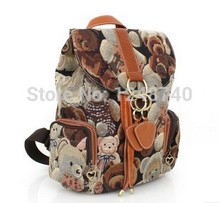 The new 2014 Japan and South Korea female canvas backpack fashion female package