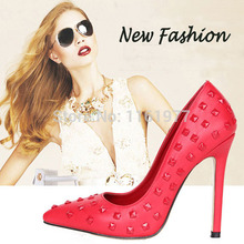 Valentin Shoes For Women Red Bottom High Heels PU Stileto Neon Nude Pumps Prom Shoes With