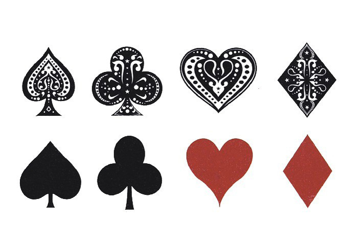 Cards poker fonts