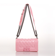 Small Jelly Shoulder Bags New Summer Argyle Chain Messenger Bag Sweet Candy Colored Messenger Bag Fluorescence