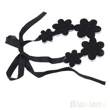 New Fashion exquisite Flower Ribbon Gem Petals charming Bib collar Necklace jewelry items 1CP9