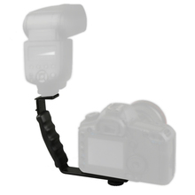 Heavy Duty Photo Video L bracket with 2 Standard Hot Shoe Mount for Light Camera Flash