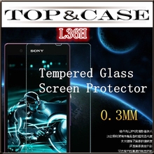 0 3mm ultra thin Premium Tempered Glass Screen Protector Protective Film For Sony Xperia Z L36H