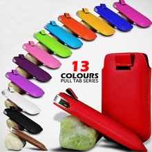 13 Colors Pull Up Rope Slim PU Leather Pouch phone bags cases for lg l90 Cell