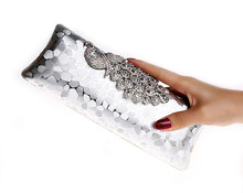 2015 Luxury peacock diamond decorate women clutch fashion princess noble evening bags women bag sexy party
