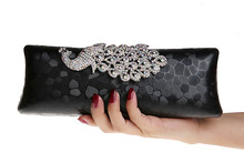 2015 Luxury peacock diamond decorate women clutch fashion princess noble evening bags women bag sexy party