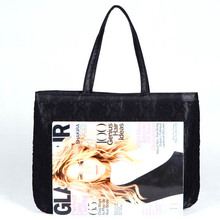 Lady lace handbag Women lace shoulder bag Lace tote bags High Quality Lady Satin Material Bag