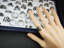 100pcs 2014 New Arrival Promotions Mix Style Adjustable Black zinc Plated Women Mens Rings Toe Rings