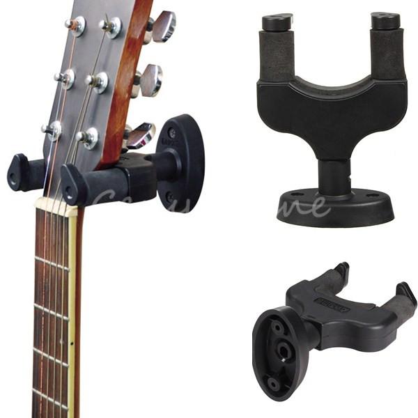 Free Shipping Black Nylon Electric Guitar Villion Instrument Wall Hanger Holder Stand Rack Hook Mount AH-81 For All Size BLK