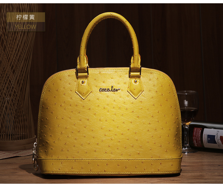 Hot Sale Women Brand Handbag ostrich grain shell bag Leather Shoulder Bag Lady Fashion Quality Assurance