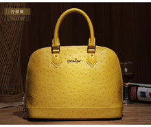 Hot Sale Women Brand Handbag ostrich grain shell bag Leather Shoulder Bag Lady Fashion Quality Assurance Free Shipping