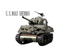 Free EMS U S Army Sherman M4A3 Tank 1 16 Scales 2 4G Remote Control Simulation