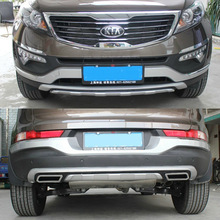Free Shipping 2011 2012 KIA Sportager High quality plastic ABS Chrome Front Rear bumper cover trim