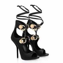Black Thin Heels Fashion Women Cross-tied Elegant Women Summer Sandals Ladies Shoes 2014 Sale