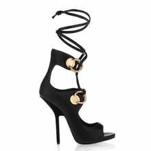 Black Thin Heels Fashion Women Cross tied Elegant Women Summer Sandals Ladies Shoes 2014 Sale