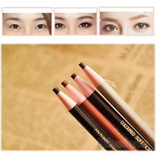 4Pcs set Makeup Cosmetic Eye Liner Eyebrow Pencil Brush Tool Light Brown Black Grey