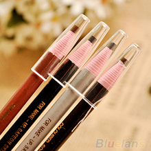 4Pcs set Makeup Cosmetic Eye Liner Eyebrow Pencil Brush Tool Light Brown Black Grey