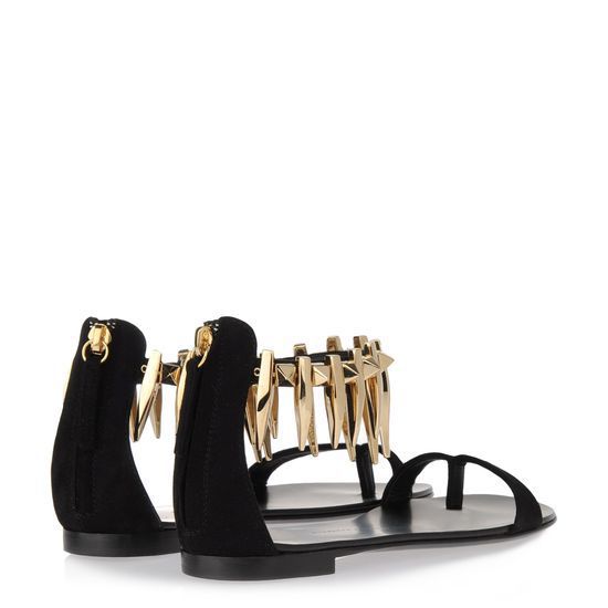 High Quality Black and Red Women Open Toe Summer Flat Shoes Fashion Lady Sequined Sandals