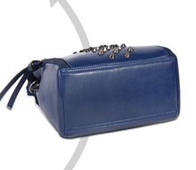 Fashion punk 2014 women s one shoulder cross body chain fashion women s handbag skull rivet