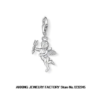 Cupid Thomas Charm hot silver plated TS Charms with lobster clasp for Fit karma bracelets necklaces