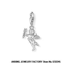 Cupid Thomas Charm 925 silver plated TS Charms with lobster clasp for Fit karma bracelets & necklaces 0996-001-12