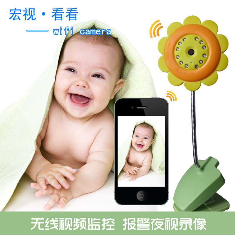 New 2014 WiFi Security Baby Kid Monitor Camera Smartphone Audio Night Vision Wireless Free Shipping