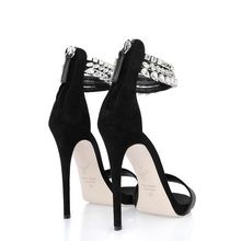 High Quality Top Brand Style Fashion Women Leather Crastal Summer Shoes Sexy Ladies High Heels Sandals