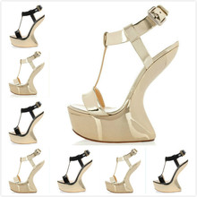 Free Shipping 2013 Women s New Strange Heels Platform Sandals For Women Ladies Design Brand Dress