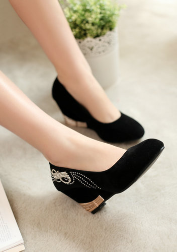factory wholesale flock high heels Fashion rhinestone pumps for women W1MD 613 18 autumn new arrived