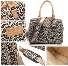 Fashion white leopard print  handbag shoulder bag  messenger bag  computer  bag for woman girl