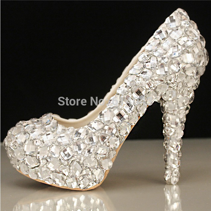 2014 Style Wedding High Heels Rhinestone Shoes WS007