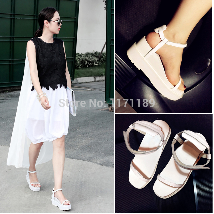 2014 Fashion Women s Platform Wedge Heel Sandals Sexy Strappy Open Toe Pumps Creeper Shoes us4