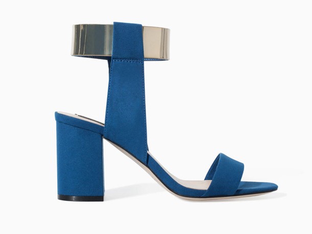 Hot Summer 2014 Women Designer High Heel Leather Metal tablets belt strap Gold Black Sexy Shoes
