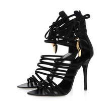 2014 Women s New Fashion Black Suede Bowtie With Gold Metallic Ankle Strap Back Zip Boots