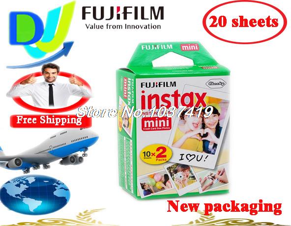  New packaging Fujifilm Instax Mini Film 2 pack 20 sheets white Edge polaroid Instant Photo
